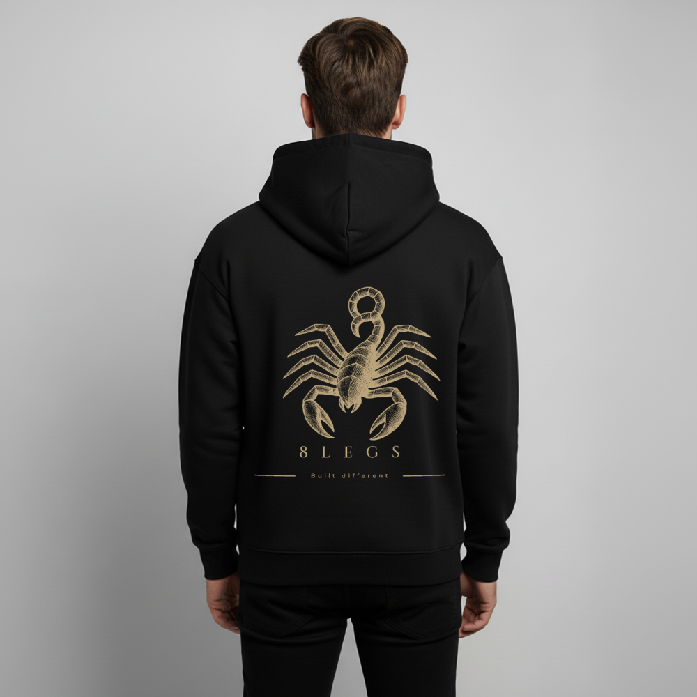 8 LEGS – Scorpion Signature - Organic Hoodie - black