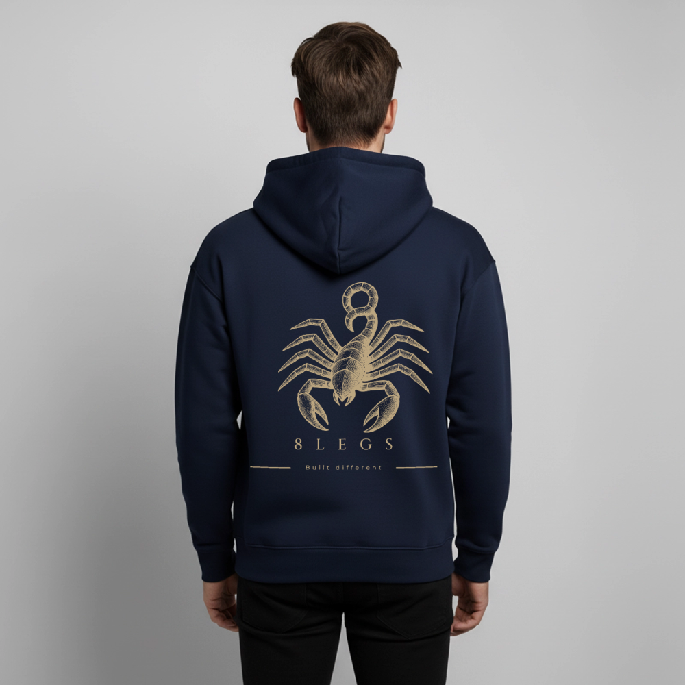 8 LEGS – Scorpion Signature - Organic Hoodie - navy